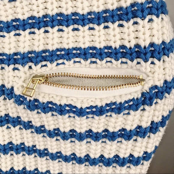 Tommy Hilfiger White & Blue Strip Sweater Size S - Picture 6 of 8